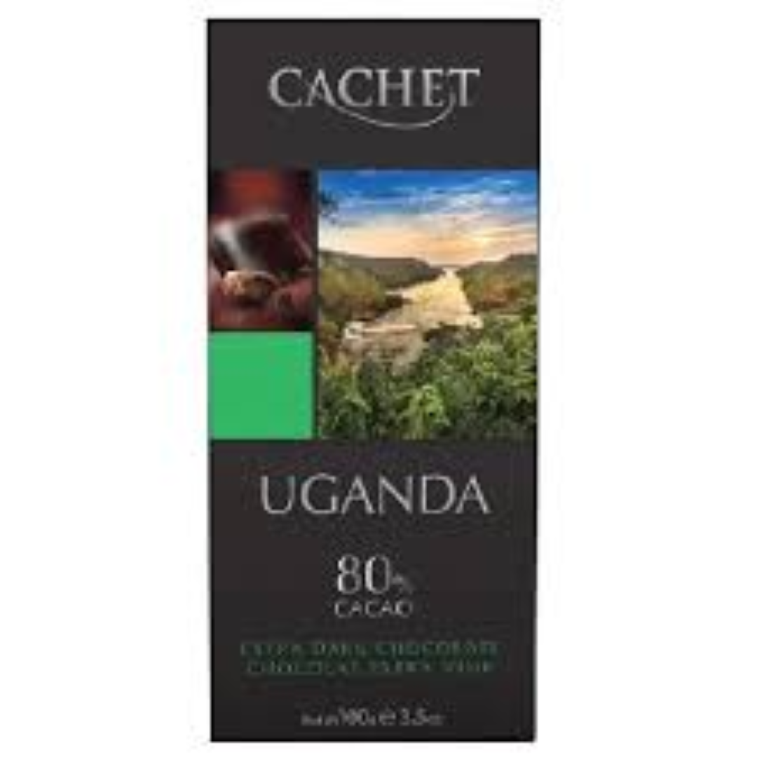 CACHET 80% DARK CHOC UGANDA 100G